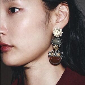 Zara Floral Resin Earrings
